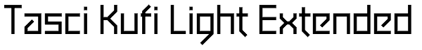 Tasci Kufi Light Extended Font