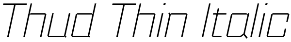 Thud Thin Italic Font