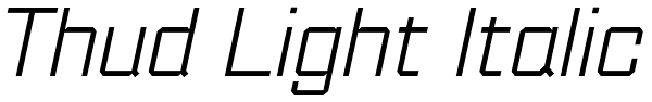 Thud Light Italic Font