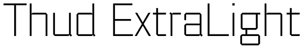 Thud ExtraLight Font