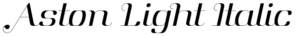 Aston Light Italic Font