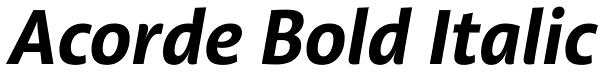 Acorde Bold Italic Font