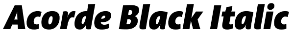 Acorde Black Italic Font