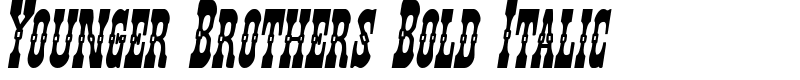 Younger Brothers Bold Italic Font