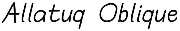 Allatuq Oblique Font