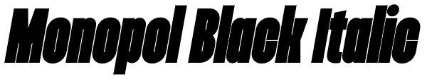 Monopol Black Italic Font