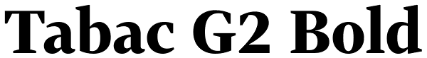 Tabac G2 Bold Font