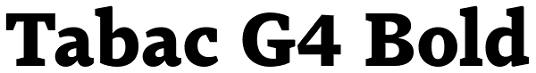 Tabac G4 Bold Font