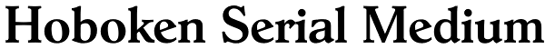 Hoboken Serial Medium Font