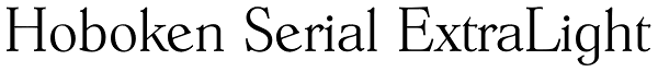 Hoboken Serial ExtraLight Font