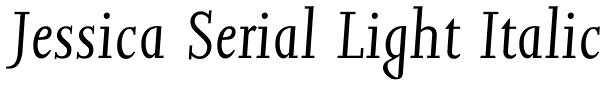 Jessica Serial Light Italic Font