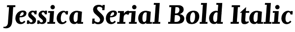 Jessica Serial Bold Italic Font