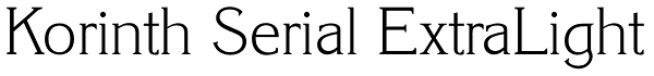 Korinth Serial ExtraLight Font