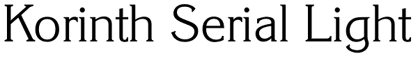 Korinth Serial Light Font