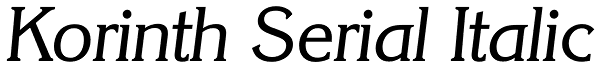 Korinth Serial Italic Font