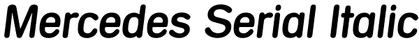 Mercedes Serial Italic Font