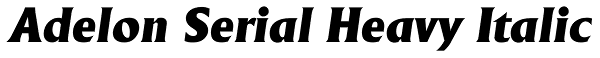 Adelon Serial Heavy Italic Font