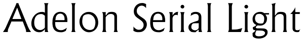 Adelon Serial Light Font