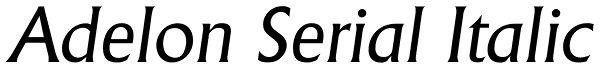 Adelon Serial Italic Font