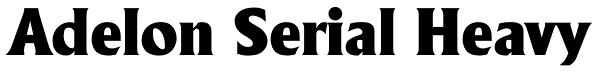 Adelon Serial Heavy Font