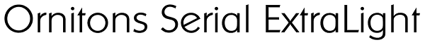 Ornitons Serial ExtraLight Font