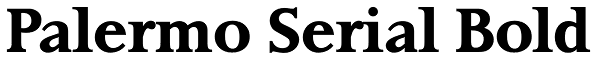 Palermo Serial Bold Font