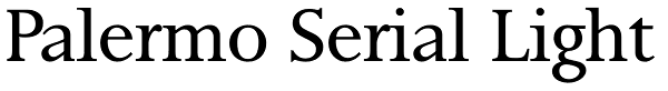 Palermo Serial Light Font