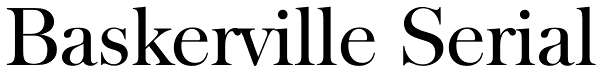 Baskerville Serial Font