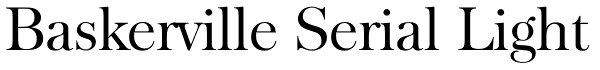 Baskerville Serial Light Font