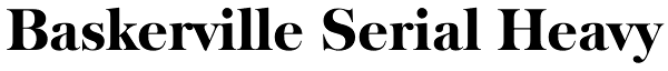 Baskerville Serial Heavy Font