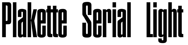 Plakette Serial Light Font