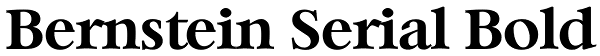 Bernstein Serial Bold Font