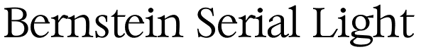 Bernstein Serial Light Font