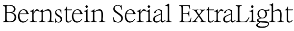 Bernstein Serial ExtraLight Font