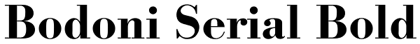 Bodoni Serial Bold Font