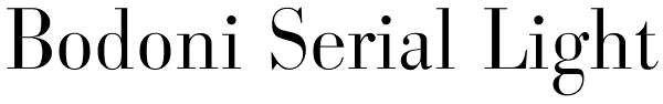 Bodoni Serial Light Font