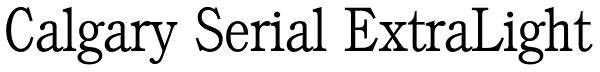 Calgary Serial ExtraLight Font