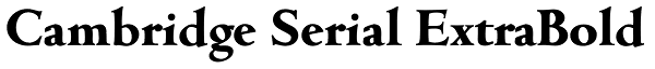 Cambridge Serial ExtraBold Font