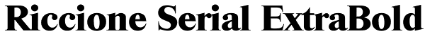 Riccione Serial ExtraBold Font