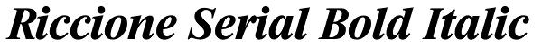 Riccione Serial Bold Italic Font