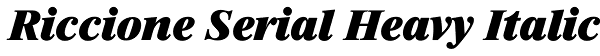 Riccione Serial Heavy Italic Font