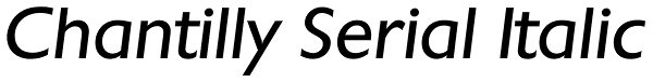 Chantilly Serial Italic Font