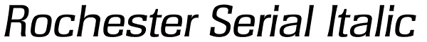 Rochester Serial Italic Font