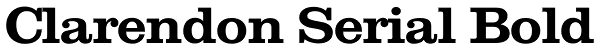 Clarendon Serial Bold Font