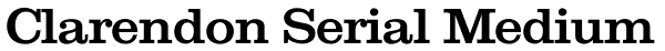 Clarendon Serial Medium Font