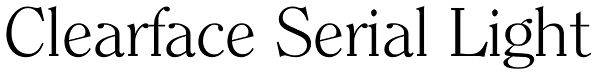 Clearface Serial Light Font