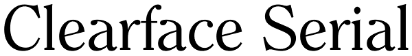 Clearface Serial Font