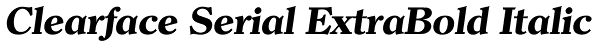 Clearface Serial ExtraBold Italic Font