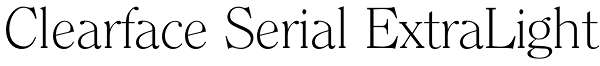 Clearface Serial ExtraLight Font