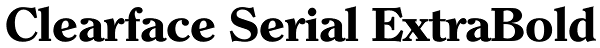 Clearface Serial ExtraBold Font